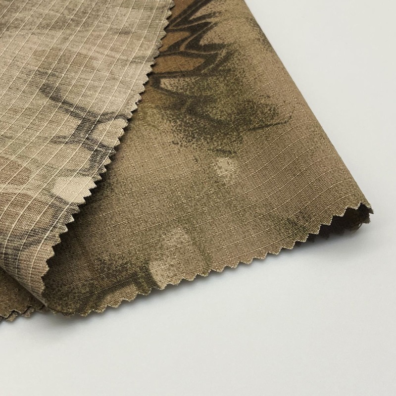 Wholesale TC Ripstop Pythons Grain Printed Camouflage Fabric